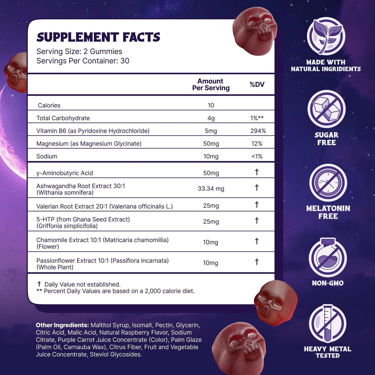 Little Death Deep Sleep Gummies – Raspberry, 60 Ct, 50 mg Magnesium