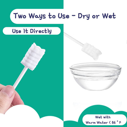 Little Fox Baby Oral Cleaner – 60 Pcs + 2 Finger Toothbrushes (0-36mo)