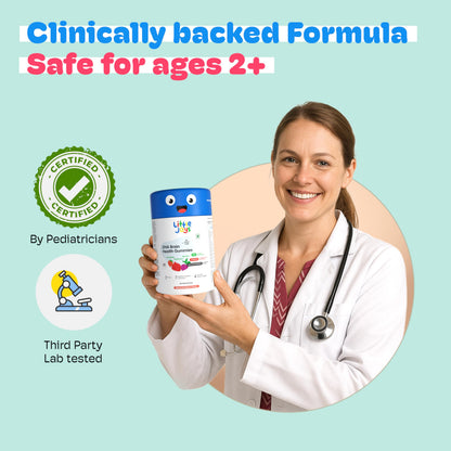 Little Joys DHA Omega-3 Brain Gummies for Kids (Ages 2–6) – 30-Day, Plant-Based, Sugar-Free, Travel-Friendly