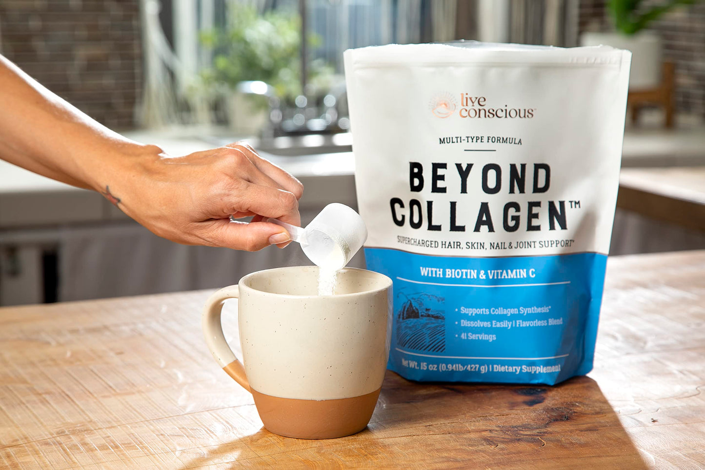 Live Conscious Beyond Collagen Multi Collagen Powder – Types I, II, III, V & X | Keto Friendly 2-Pack