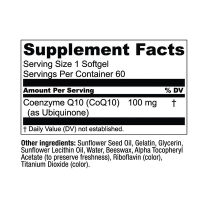 CoQWell CoQ10 60 Softgels | Heart & Brain Support | Live Conscious