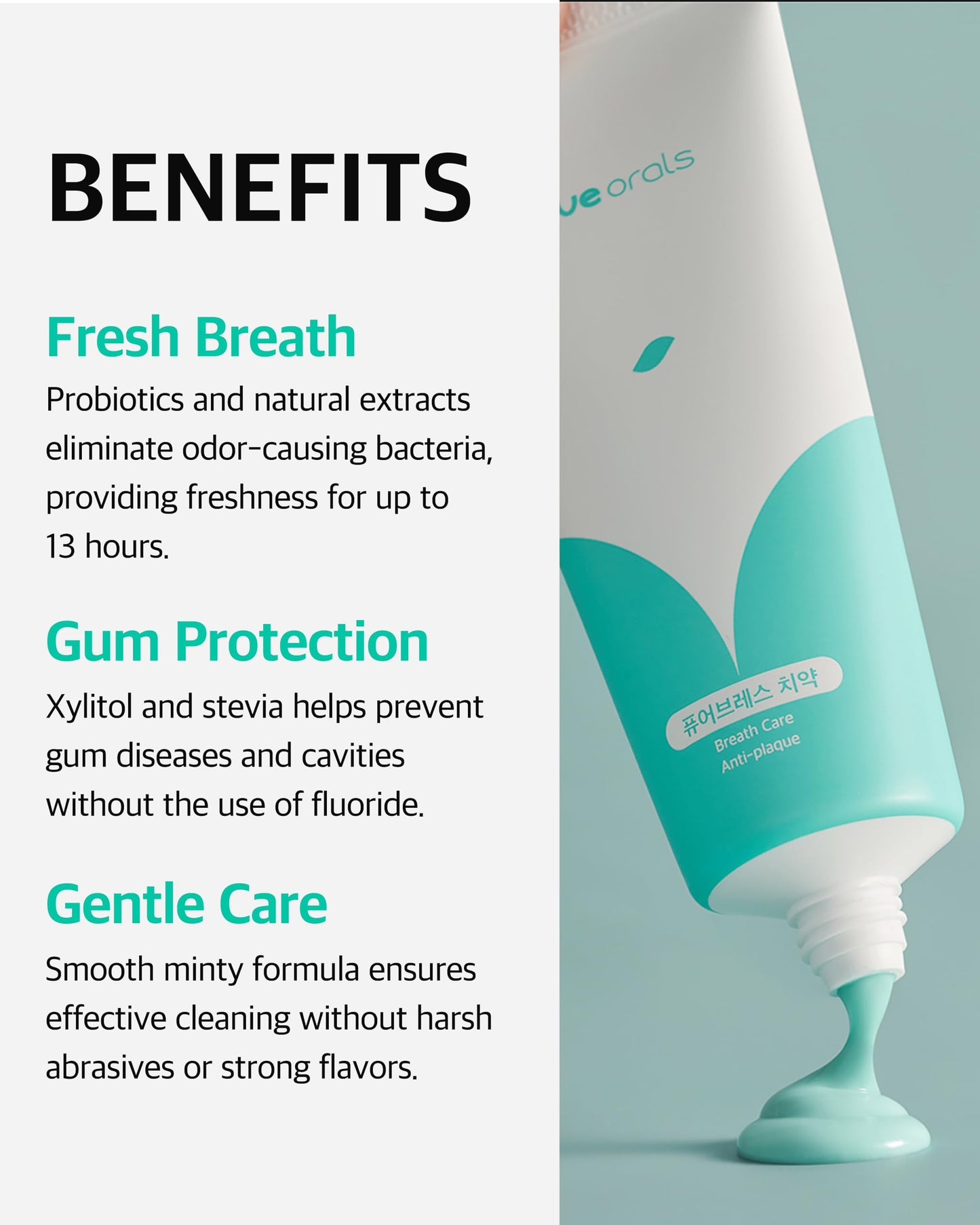 Live Orals PureBreath Toothpaste 80g Pack of 5 – Fluoride-Free, Mint Fresh, Gentle Cleaning