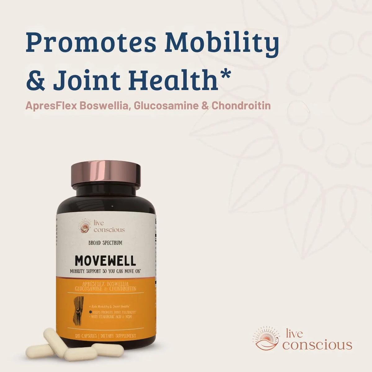 MoveWell by Live Conscious – Joint Support with Glucosamine, Chondroitin, MSM & Hyaluronic Acid (2-Pack) BritishVita | Premium UK Vitamins & Wellness Supplements