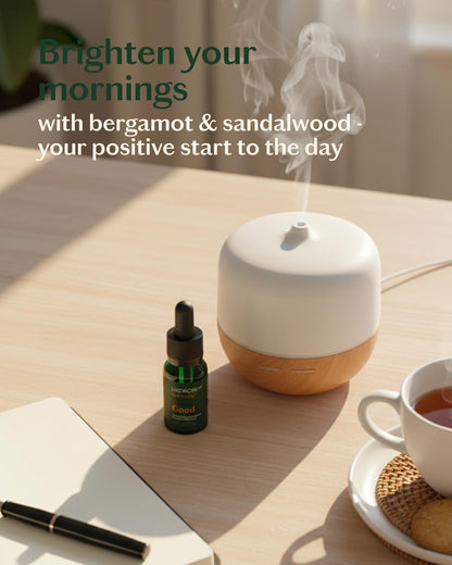 LIVEDROPS 24/7 Good Essential Oil Blend – Bergamot, Palmarosa & Sandalwood | Daytime Aromatherapy