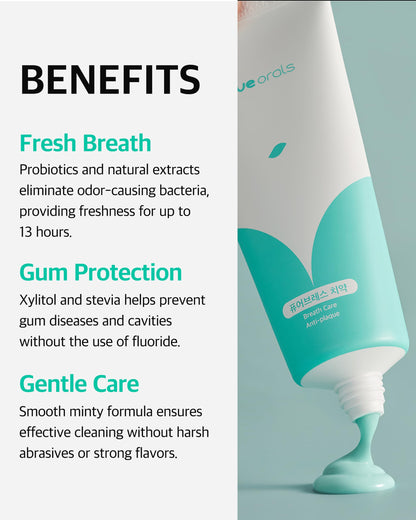 LiveOrals PureBreath Toothpaste 80g – Fluoride-Free, Odor Neutralizing