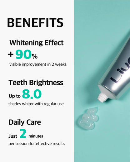 LiveOrals Whitening Set for Adults – Enamel-Safe Toothpaste & Ultra-Fine Bristle Toothbrush (Pack of 3)