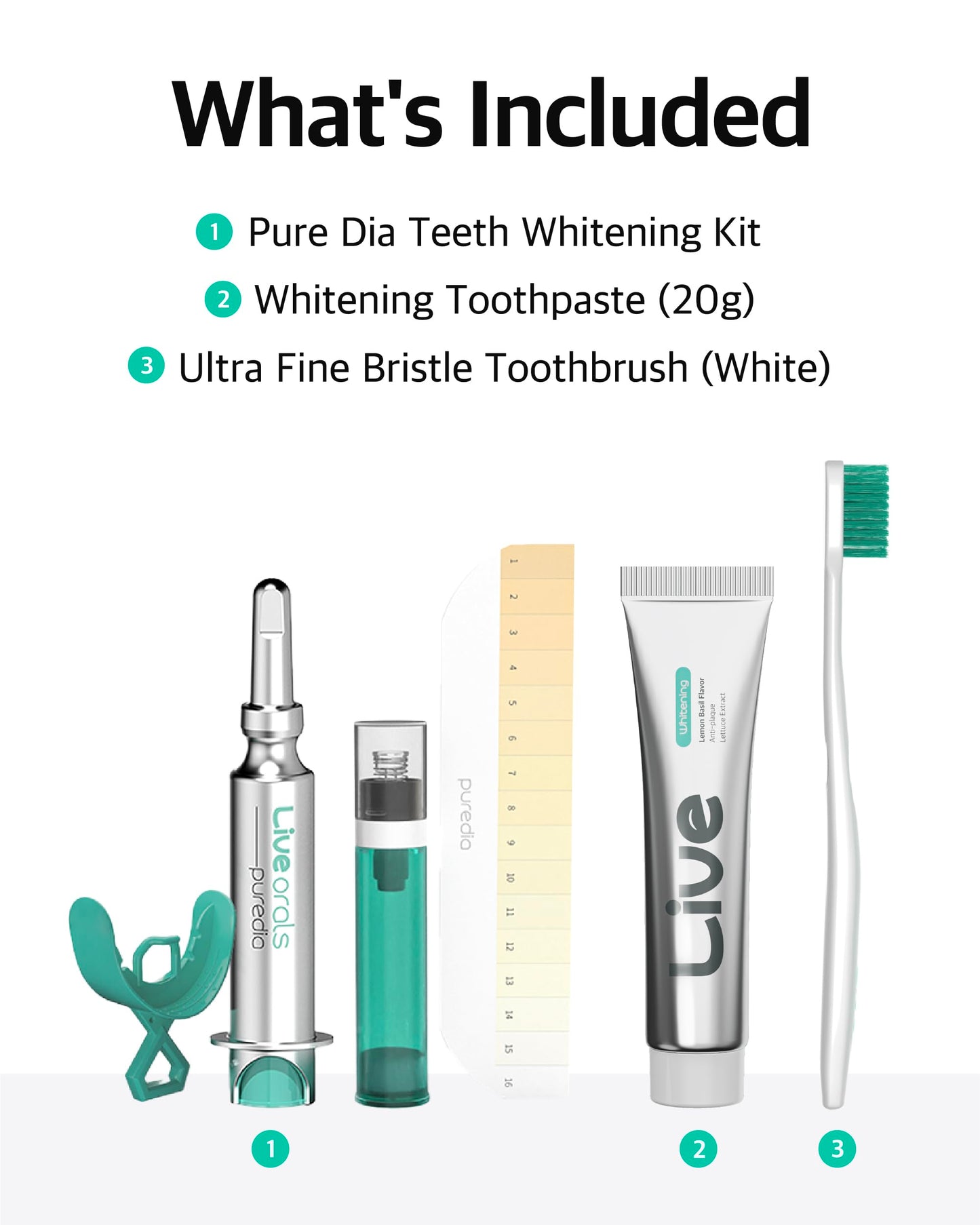 LiveOrals Whitening Set for Adults – Enamel-Safe Toothpaste & Ultra-Fine Bristle Toothbrush (Pack of 3)