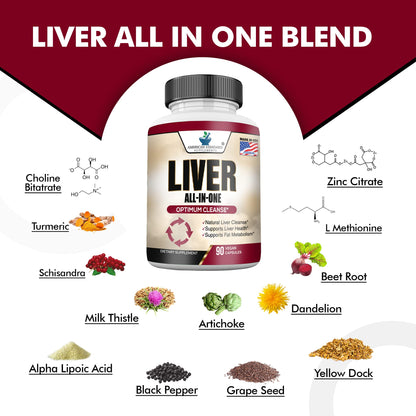 Liver Cleanse & Detox – Liver Supplement & Support | Milk Thistle, Turmeric & More