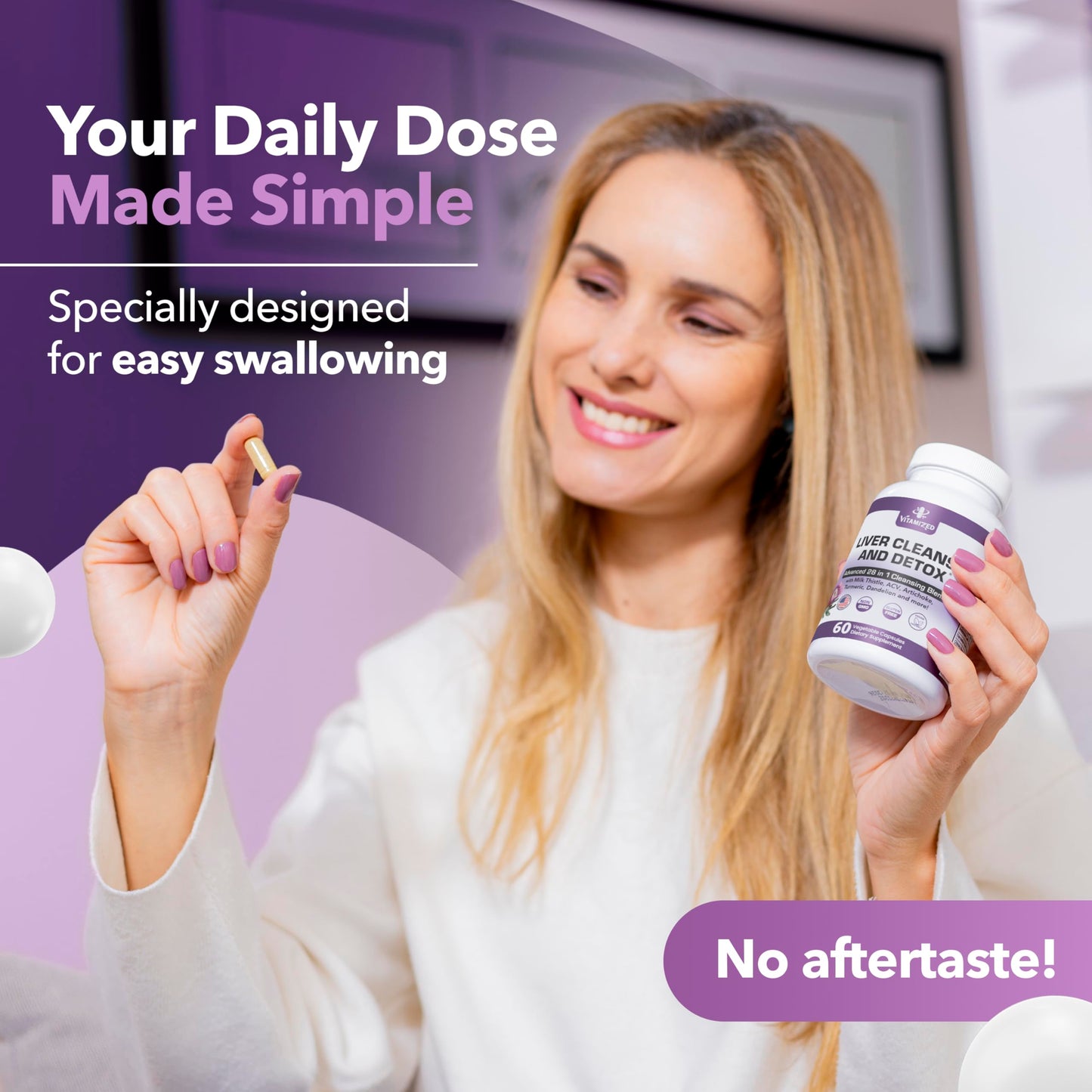 Liver Cleanse Detox & Repair – 28-in-1 Fatty Liver Supplement (Milk Thistle, Artichoke, Dandelion) | 60 Pills