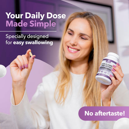 Liver Cleanse Detox & Repair – 28-in-1 Fatty Liver Supplement (Milk Thistle, Artichoke, Dandelion) | 60 Pills