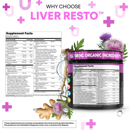 Clean Nutraceuticals Liver Cleanse Detox & Repair | Milk Thistle Supplement + NAC, TUDCA, Dandelion Root, Artichoke, Choline, Ginger, Beet Root, Burdock, Taurine, Liver Support 90 Capsules
