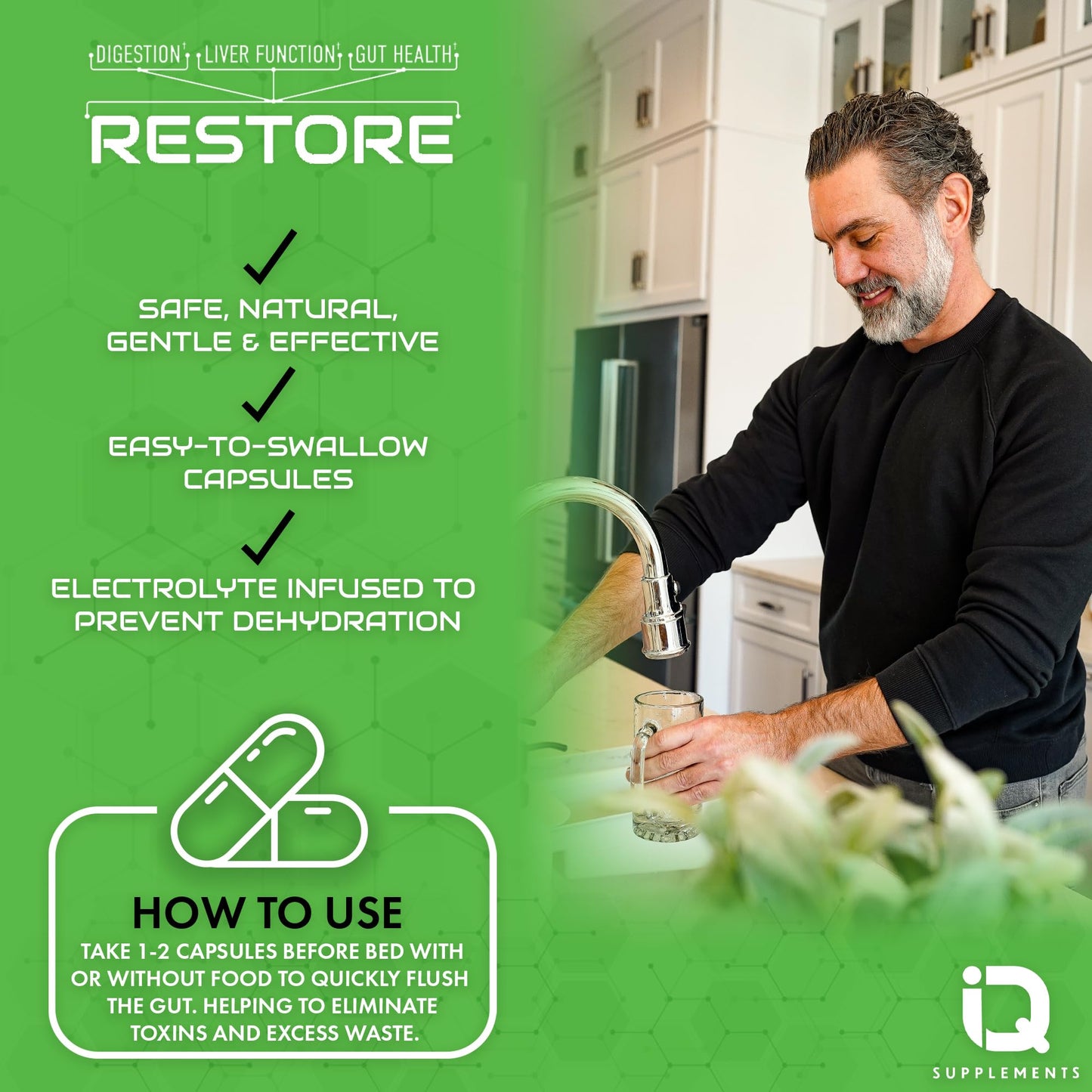 Restore 2-in-1 Colon Cleanse & Detox with Psyllium – Digestive Support