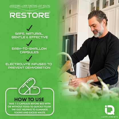 Restore 2-in-1 Colon Cleanse & Detox with Psyllium – Digestive Support