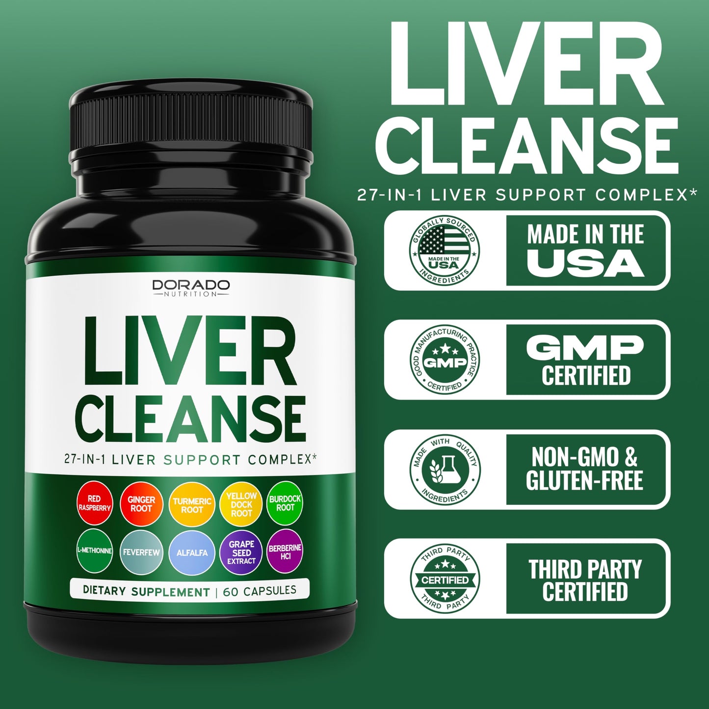 Liver Cleanse Detox and Repair – 27-in-1 Formula | Milk Thistle & More
