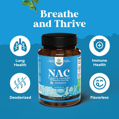 NAC 1000mg Vegan Capsules | N-Acetyl Cysteine for Liver Detox, Lung Health & Immunity (2 Months)