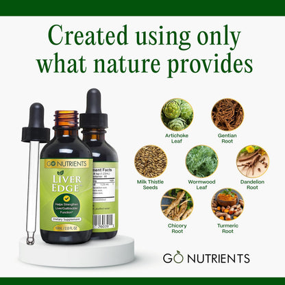 Go Nutrients Liver Edge – Organic Milk Thistle Liver Support Drops (2 oz)