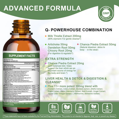 Liver Health Drops – Detox & Repair with Milk Thistle, Artichoke & Dandelion (60ml)
