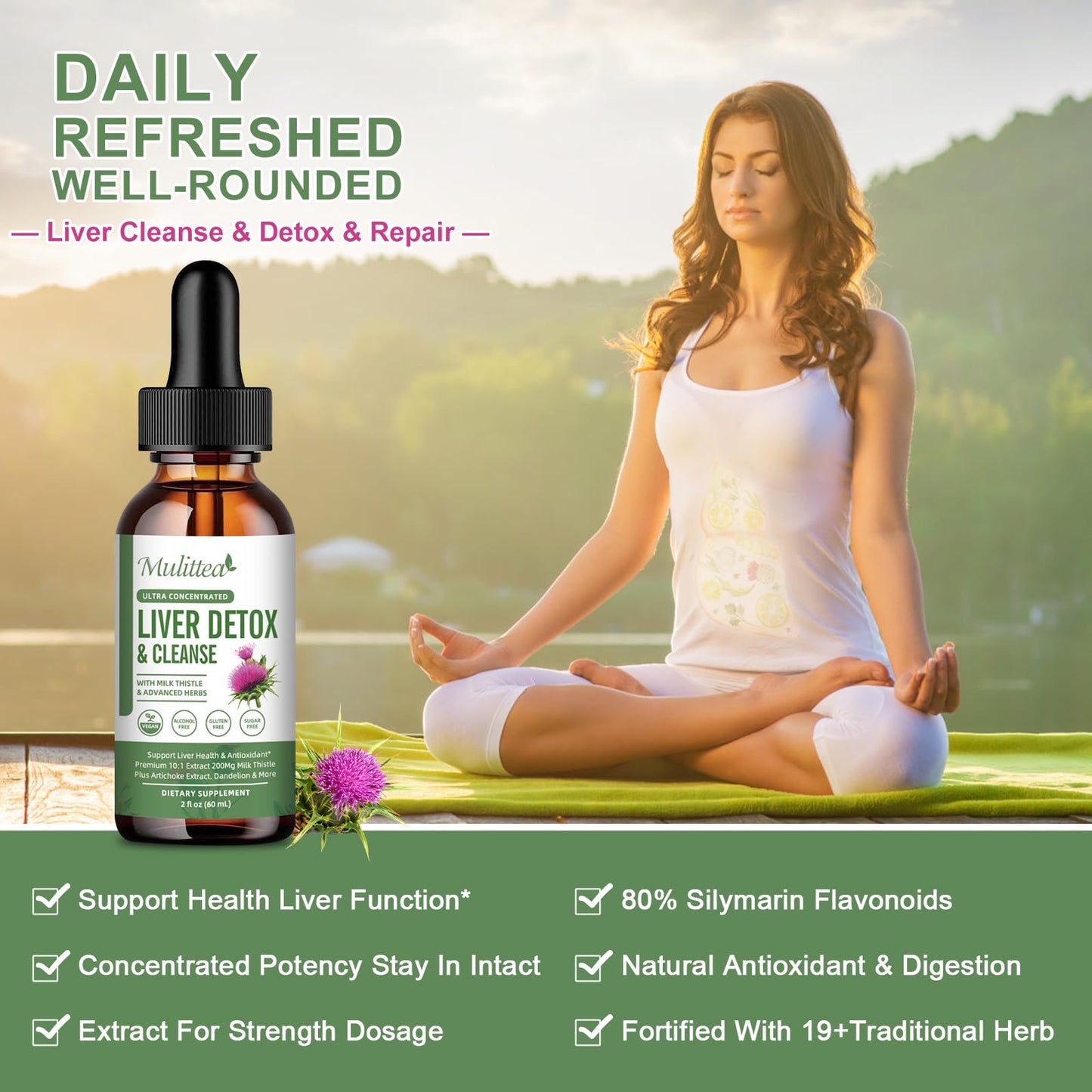 Liver Health Drops – Detox & Repair with Milk Thistle, Artichoke & Dandelion (60ml)