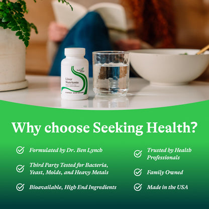 Seeking Health Liver Nutrients – Glutathione Support with Milk Thistle, Alpha-Lipoic Acid & NAC – 60 Capsules