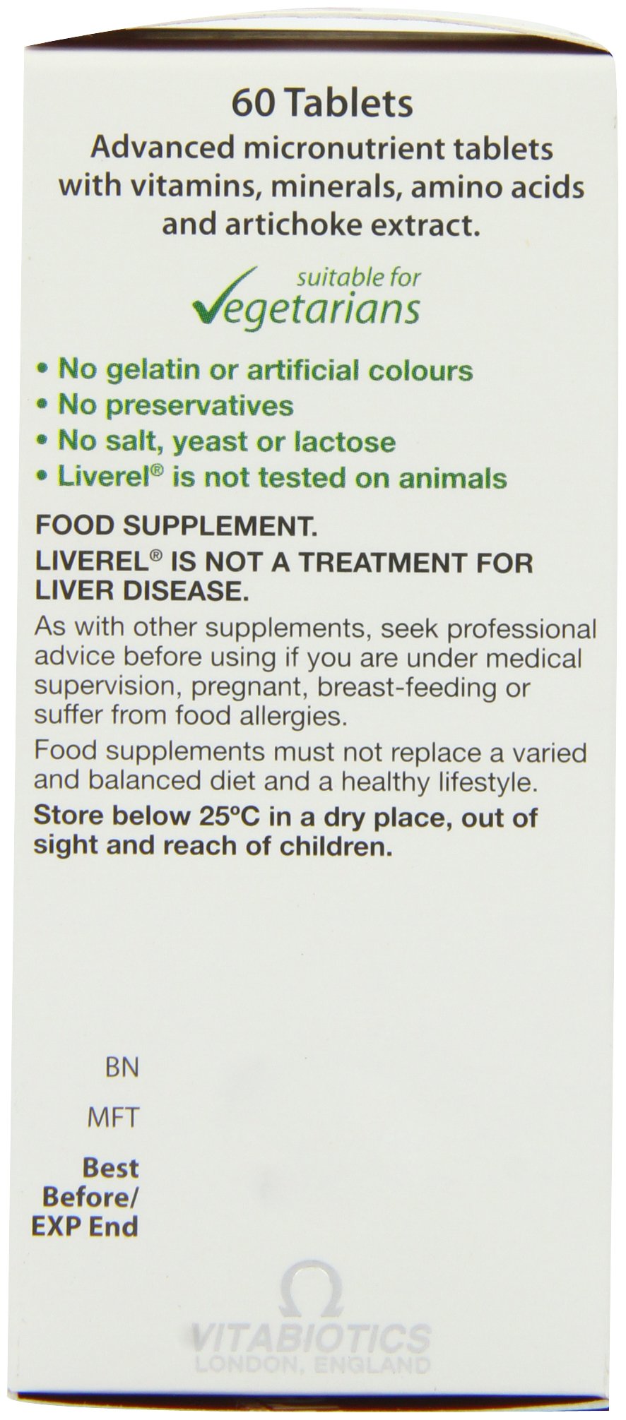 Liveral Vitabiotics Liverel - 60 Tablets | Liver Support Supplement