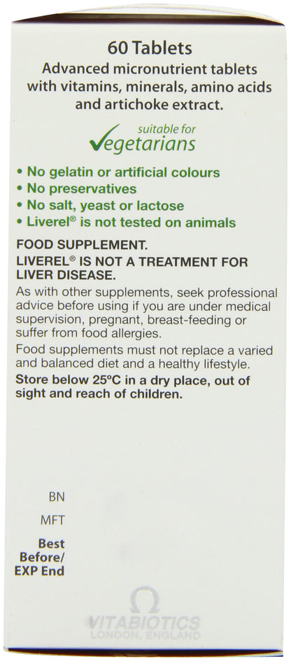 Liveral Vitabiotics Liverel - 60 Tablets | Liver Support Supplement