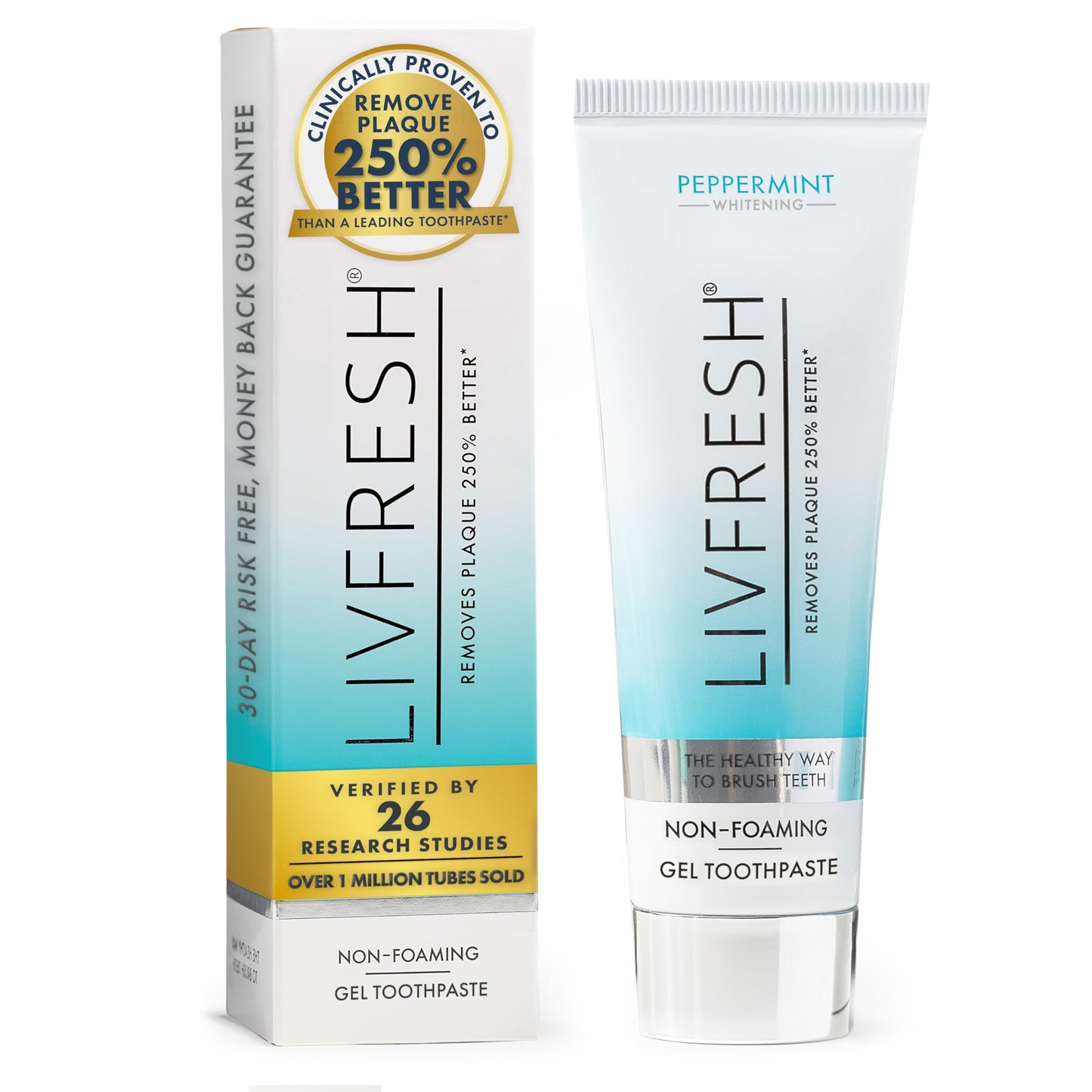 LIVFRESH Toothpaste Gel – Clinically Proven Plaque Removal & Gum Health