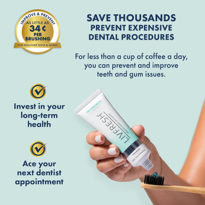 LIVFRESH Toothpaste Gel – Clinically Proven Plaque Removal, Gum Health, Wintergreen