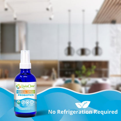 LiviaOne Topical Probiotics Spray – USDA Organic, Gluten-Free, 2 oz