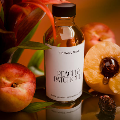 The Magic Scent Peach & Patchouli Diffuser Oil – Luxury 4 oz / 120 mL for All Diffusers