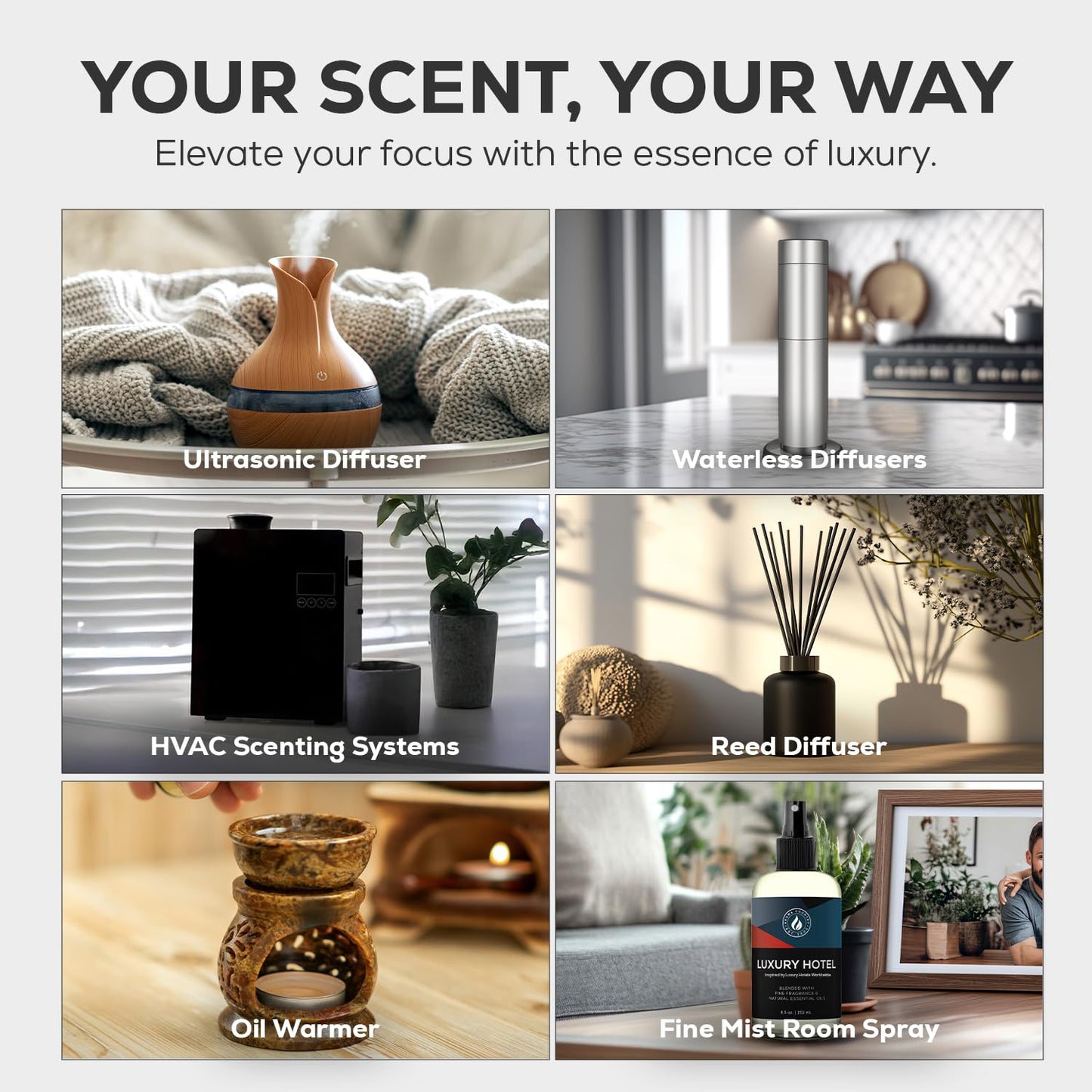 Aroma Country Ritzy Luxury Hotel Diffuser Oil – Gardenia & Amber Scent, 8.5 Fl Oz