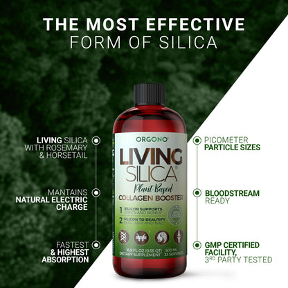 Living Silica Plant-Based Collagen Booster | Vegan | 500 ml