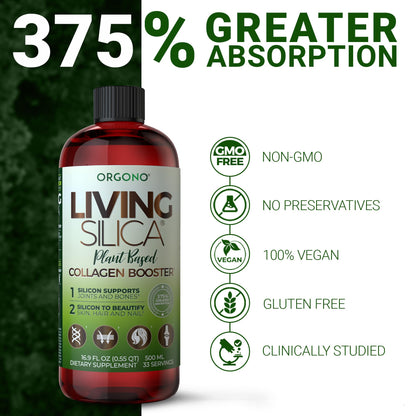 Living Silica Plant-Based Collagen Booster | Vegan | 500 ml