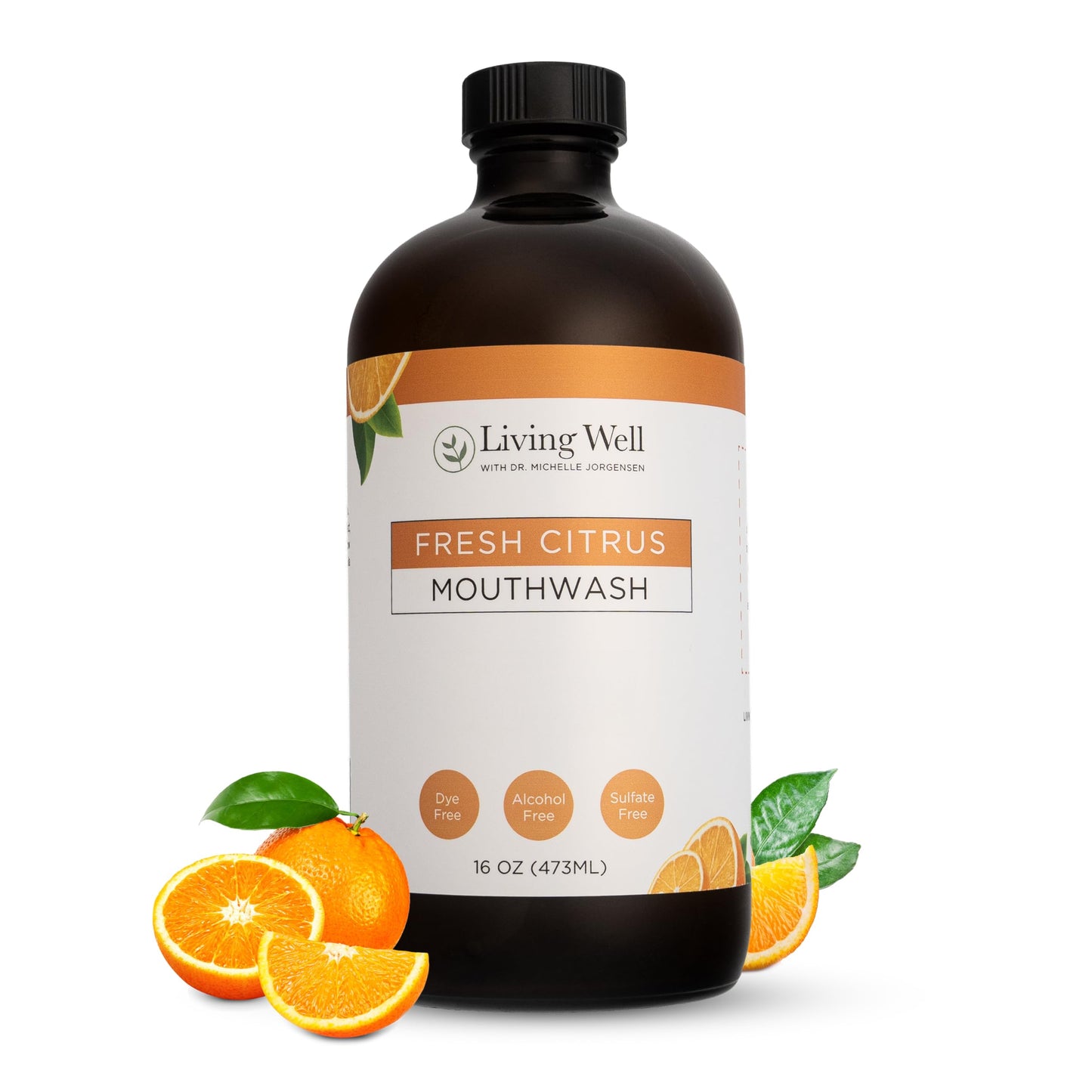 Fresh Citrus Remineralizing Mouthwash | Hydroxyapatite & Colloidal Silver | Alcohol- & Fluoride-Free | Natural & Organic