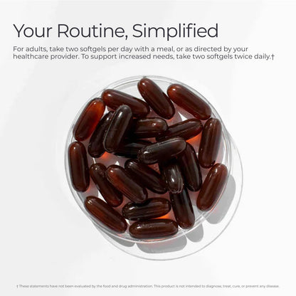 Livingood Daily Omega 3-6-9 Plus Turmeric Curcumin — EPA & DHA, 60 Softgels
