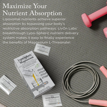 LivOn Lypo-Spheric Magnesium L-Threonate – 30 Packets, 77 mg/Packet, Liposome-Encapsulated BritishVita | Premium UK Vitamins & Wellness Supplements