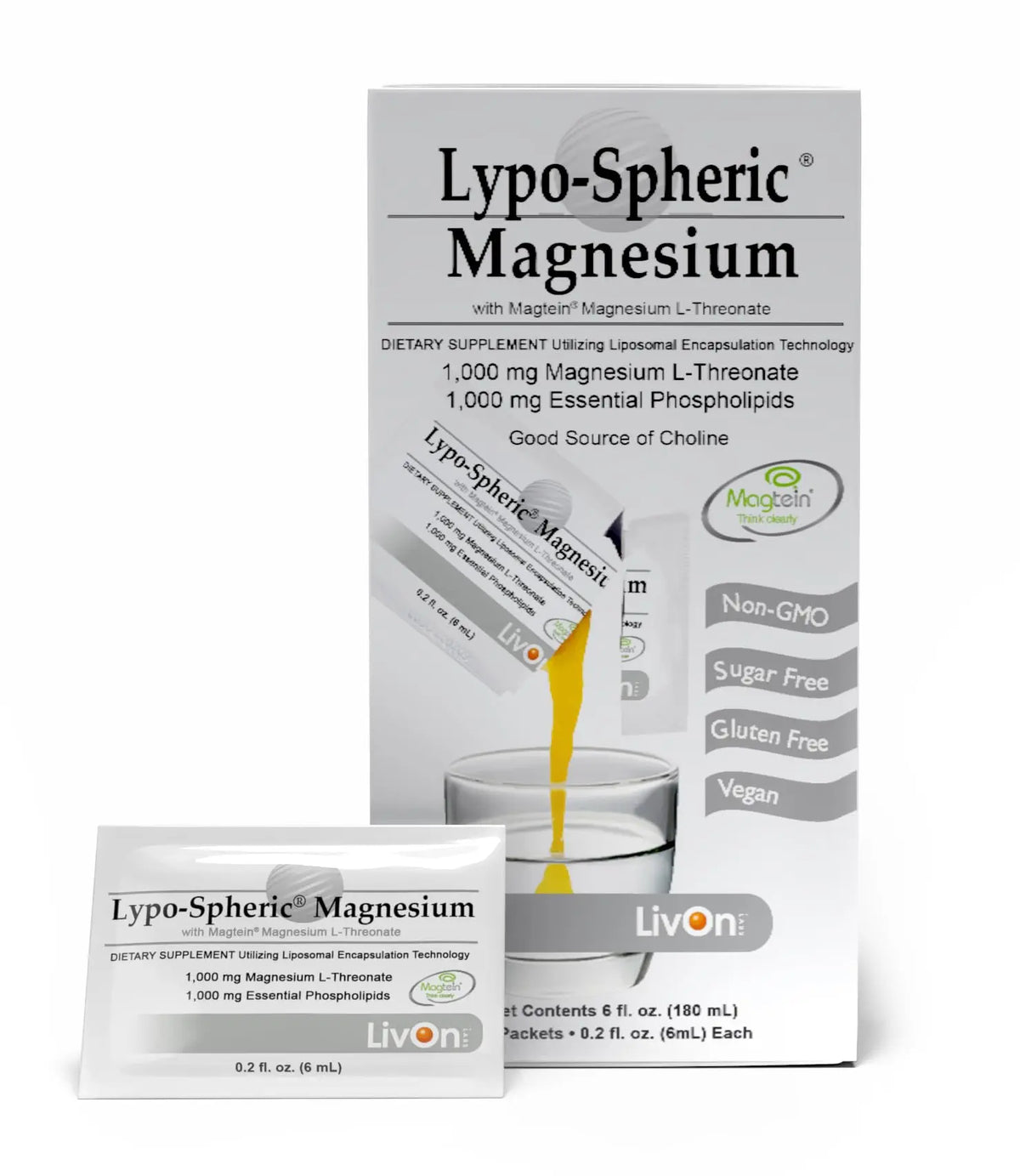 LivOn Lypo-Spheric Magnesium L-Threonate – 30 Packets, 77 mg/Packet, Liposome-Encapsulated BritishVita | Premium UK Vitamins & Wellness Supplements