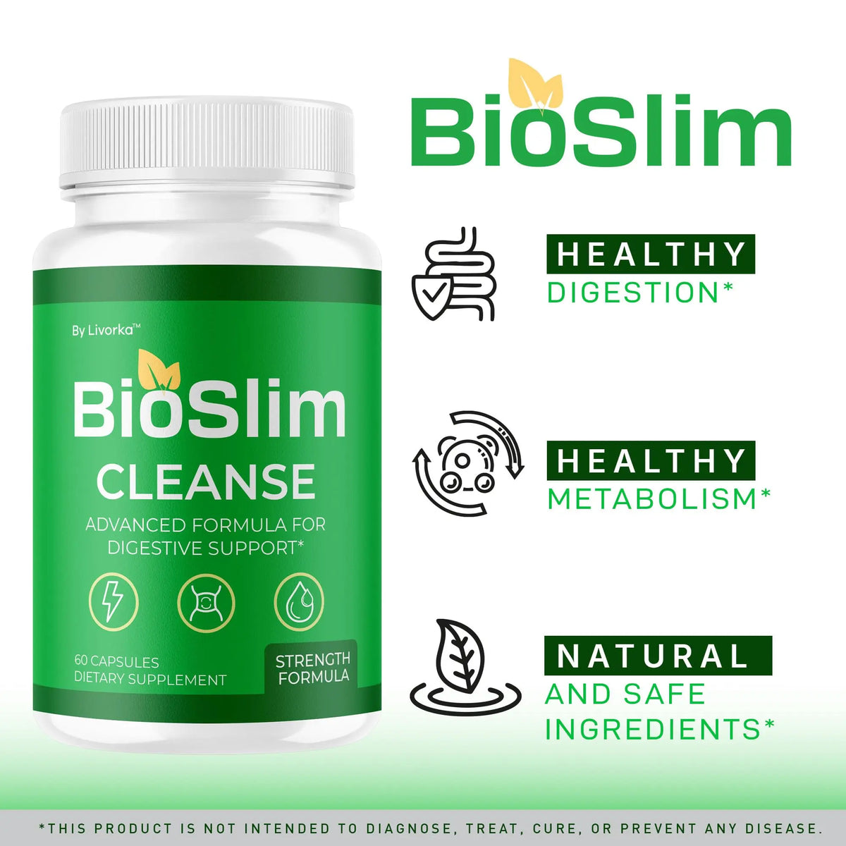 LIVORKA BioSlim Cleanse Capsules – 3 Pack Premium Digestive Support, 180 Capsules BritishVita | Premium UK Vitamins & Wellness Supplements