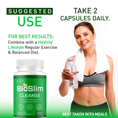 LIVORKA BioSlim Cleanse Capsules – 3 Pack Premium Digestive Support, 180 Capsules BritishVita | Premium UK Vitamins & Wellness Supplements