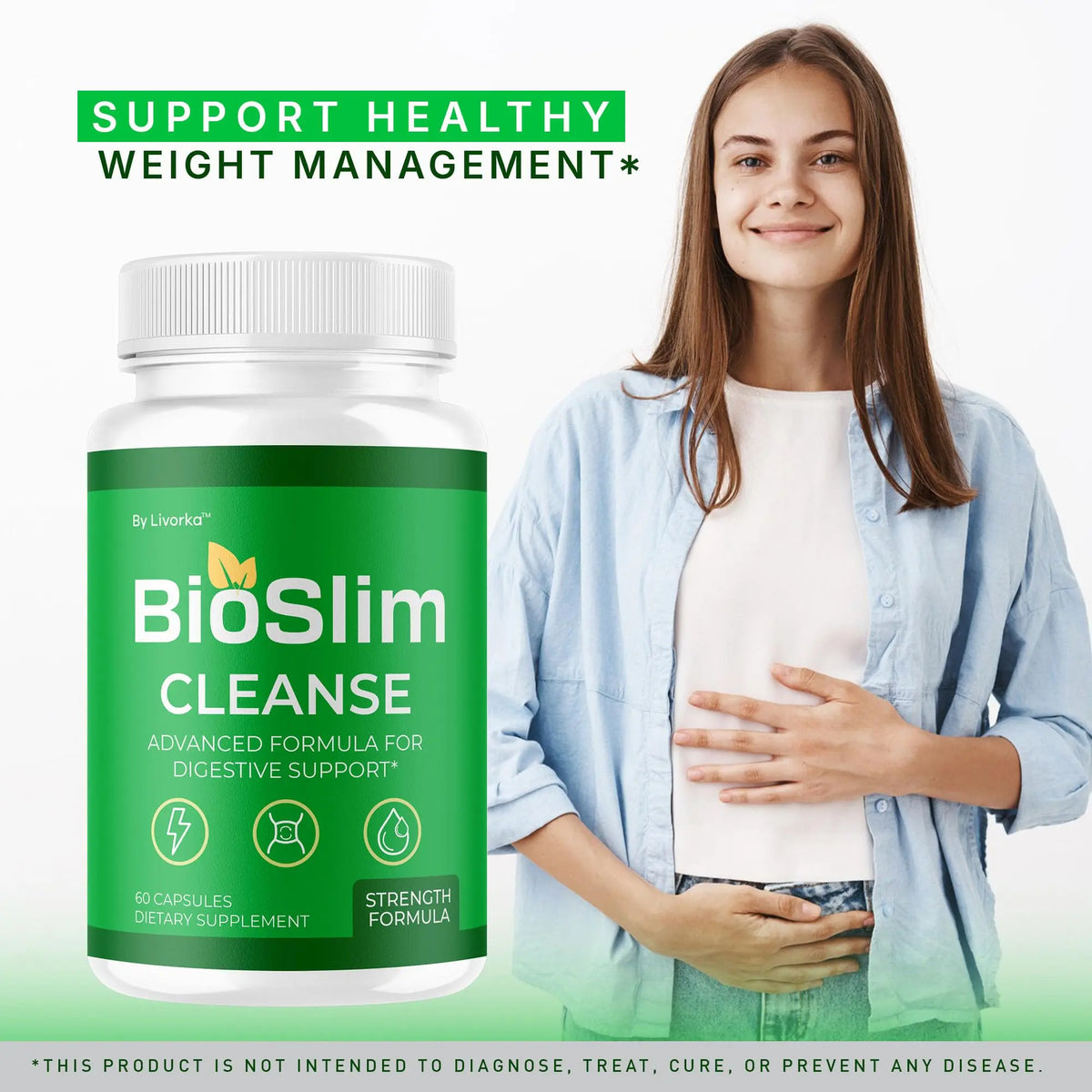 LIVORKA BioSlim Cleanse Capsules – 3 Pack Premium Digestive Support, 180 Capsules BritishVita | Premium UK Vitamins & Wellness Supplements