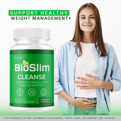 LIVORKA BioSlim Cleanse Capsules – 3 Pack Premium Digestive Support, 180 Capsules BritishVita | Premium UK Vitamins & Wellness Supplements