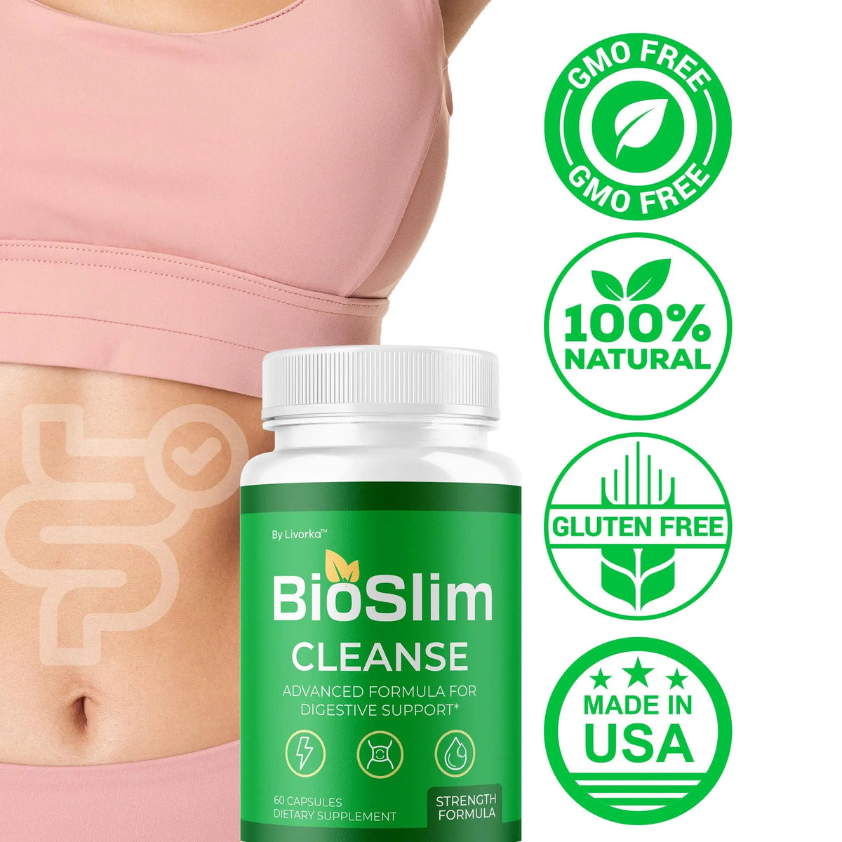 LIVORKA BioSlim Cleanse Capsules – 3 Pack Premium Digestive Support, 180 Capsules BritishVita | Premium UK Vitamins & Wellness Supplements
