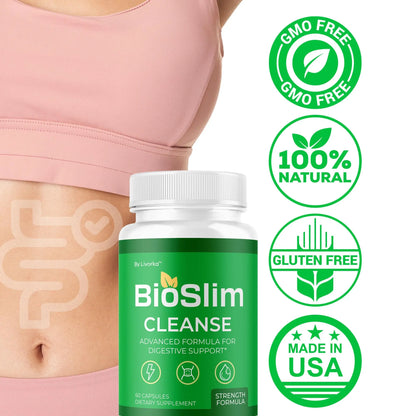 LIVORKA BioSlim Cleanse Capsules – 3 Pack Premium Digestive Support, 180 Capsules BritishVita | Premium UK Vitamins & Wellness Supplements