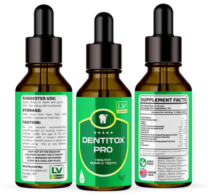 LIVORKA Dentitox Pro Drops – Healthy Teeth & Gums | Pack of 5 Bottles (150 Days)