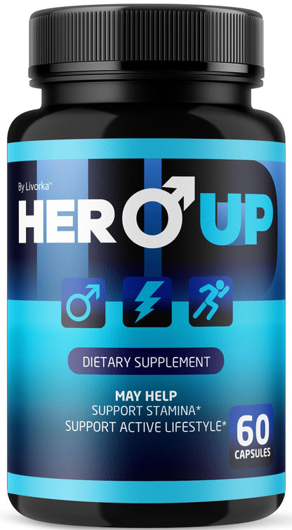 LIVORKA Hero Up Capsules for Men | Energy & Vitality Support (60 Caps)