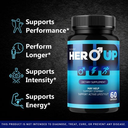 LIVORKA Hero Up Capsules for Men | Energy & Vitality Support (60 Caps)
