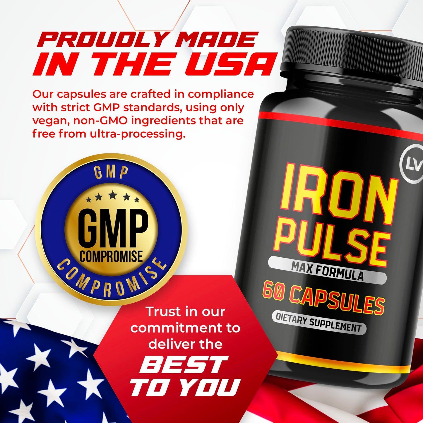 LIVORKA IronPulse Capsules (3 Pack) – IronPulse Max Formula, 180 Capsules
