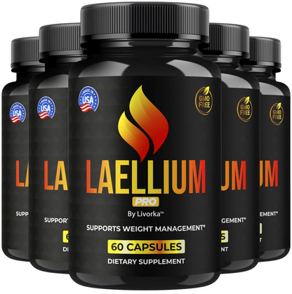 Laellium Pro Pills 5 Pack – All-Natural Daily Formula | LIVORKA Capsules, 300 Capsules BritishVita | Premium UK Vitamins & Wellness Supplements