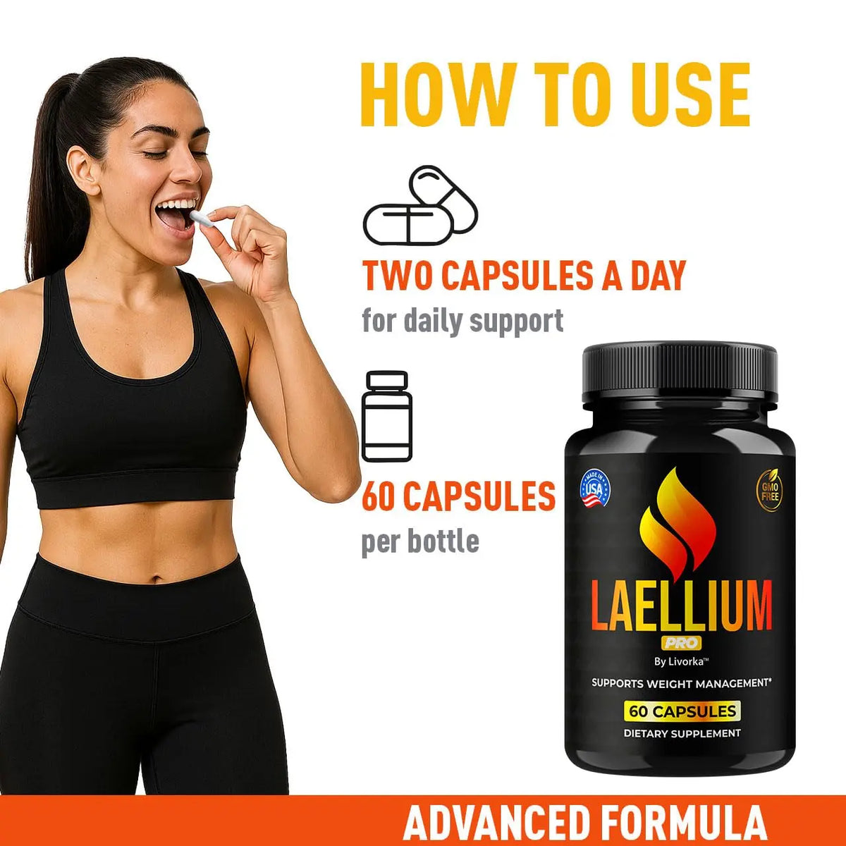 Laellium Pro Pills 5 Pack – All-Natural Daily Formula | LIVORKA Capsules, 300 Capsules BritishVita | Premium UK Vitamins & Wellness Supplements