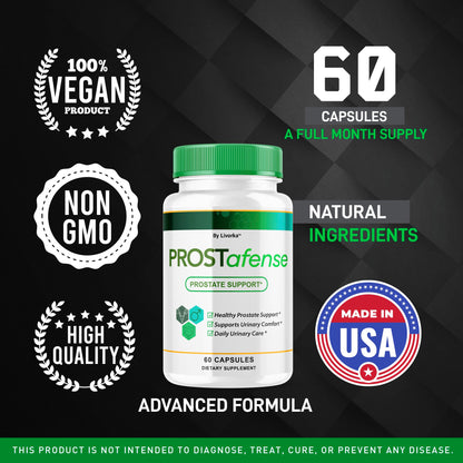 LIVORKA Prostafense Health Supplements for Men Capsules – Official Prostafense Pills, Daily Wellness, 60 Capsules