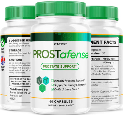 LIVORKA Prostafense Health Supplements for Men Capsules – Official Prostafense Pills, Daily Wellness, 60 Capsules